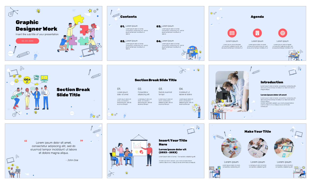 Graphic Designer Work Free Google Slides Theme Template