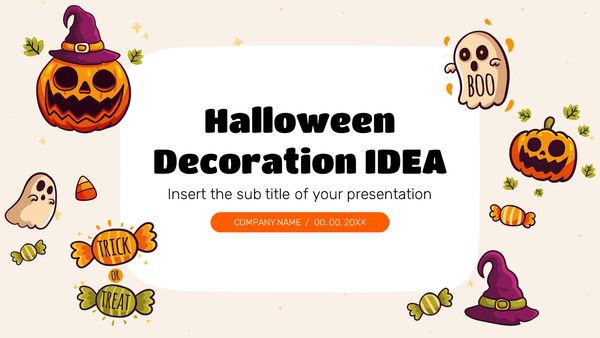 Halloween Decoration IDEA Google Slides PowerPoint Template