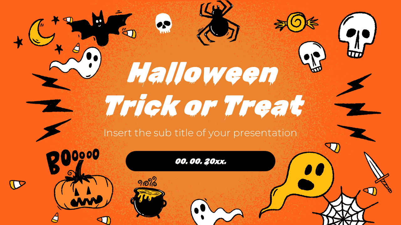 Halloween Trick or Treat Free Google Slides PowerPoint Template