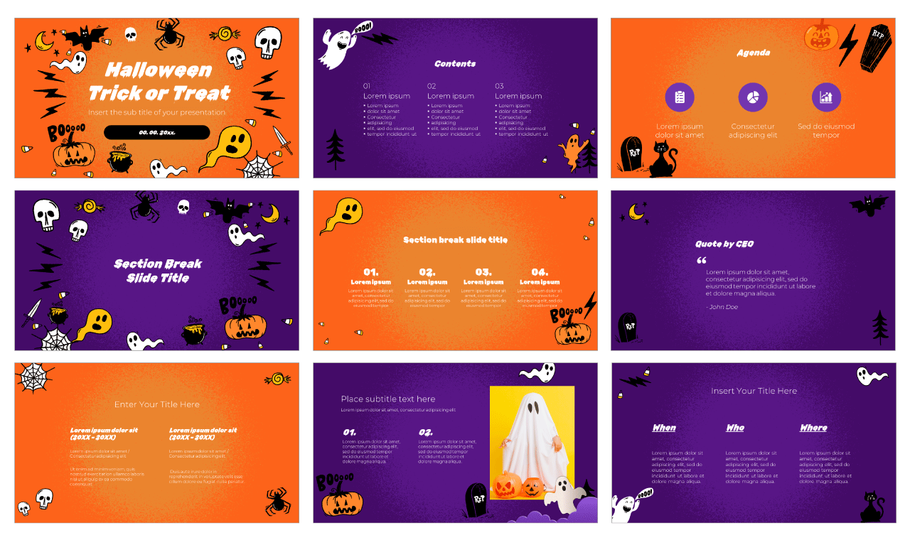 Halloween Trick or Treat Free Google Slides Theme Template