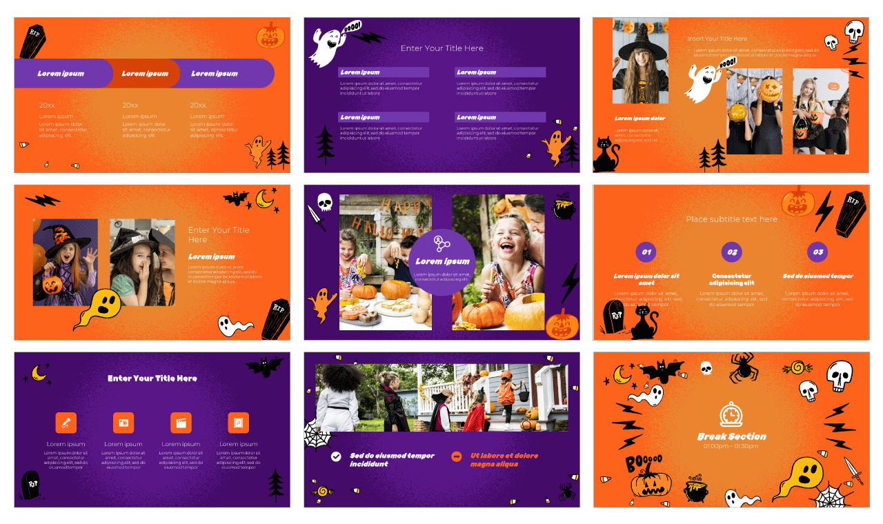 Halloween Trick or Treat PowerPoint Template Free Download