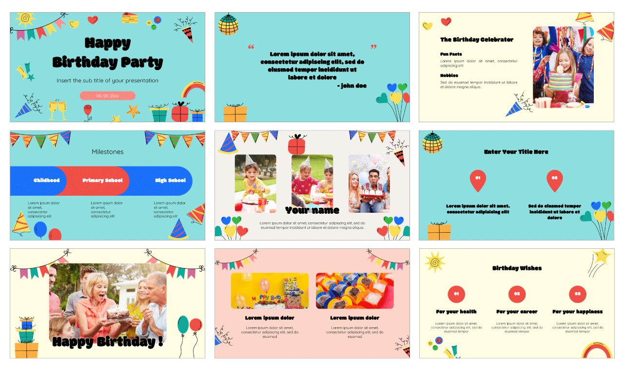 Happy Birthday Party Free Google Slides PowerPoint Template