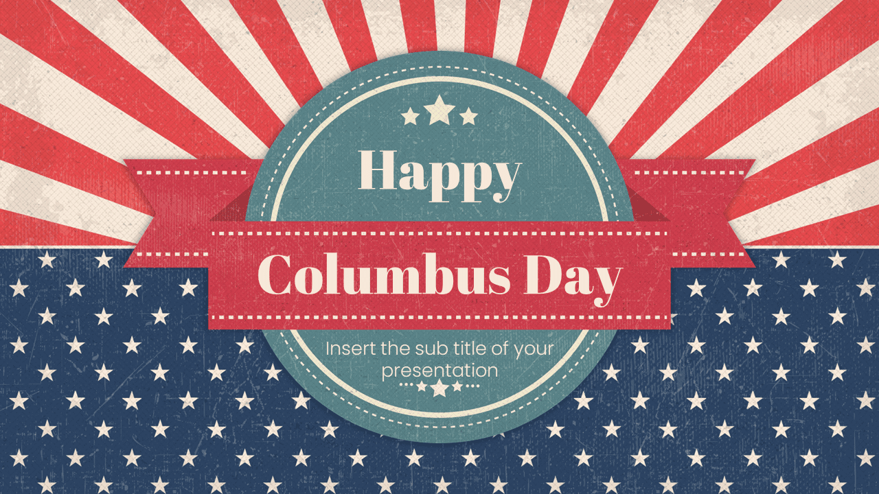 Happy Columbus Day Free Google Slides PowerPoint Template