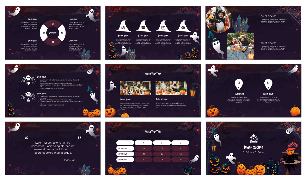 Happy halloween Day PowerPoint Template Free Download