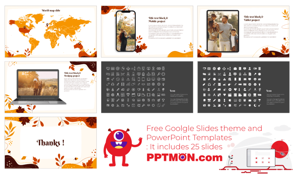 Hello Autumn Invitation Free Google Slides PowerPoint Template