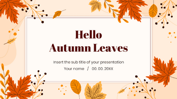 Hello Autumn Leaves Free Google Slides PowerPoint Template