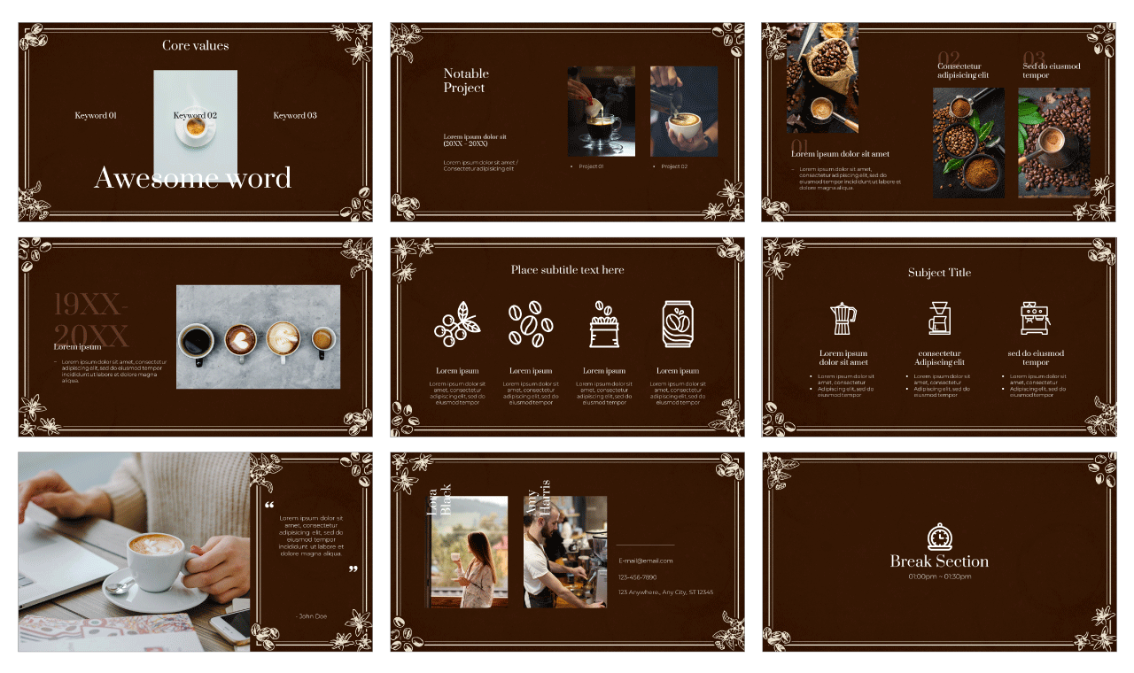 coffee background powerpoint
