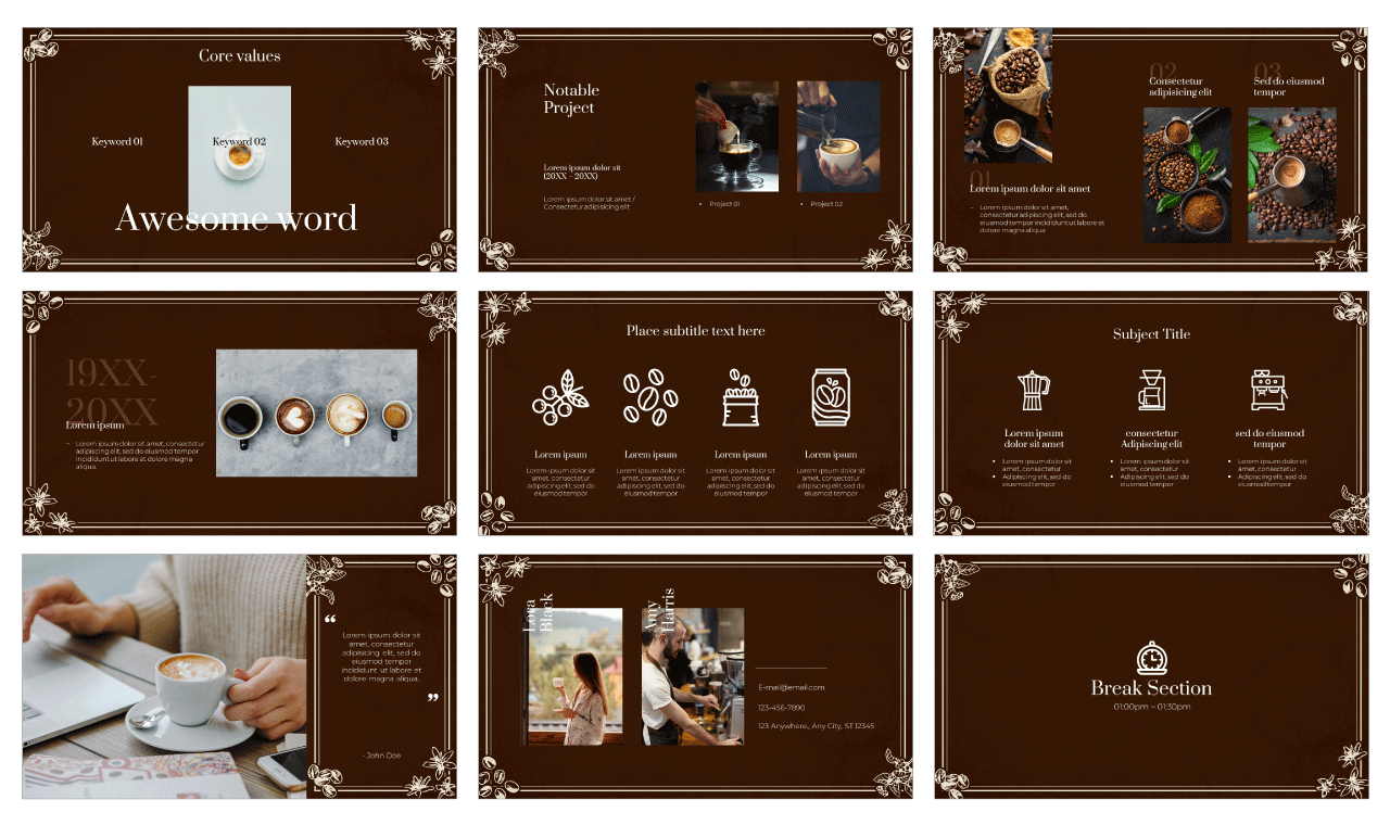 International Coffee Day PowerPoint Template Free Download