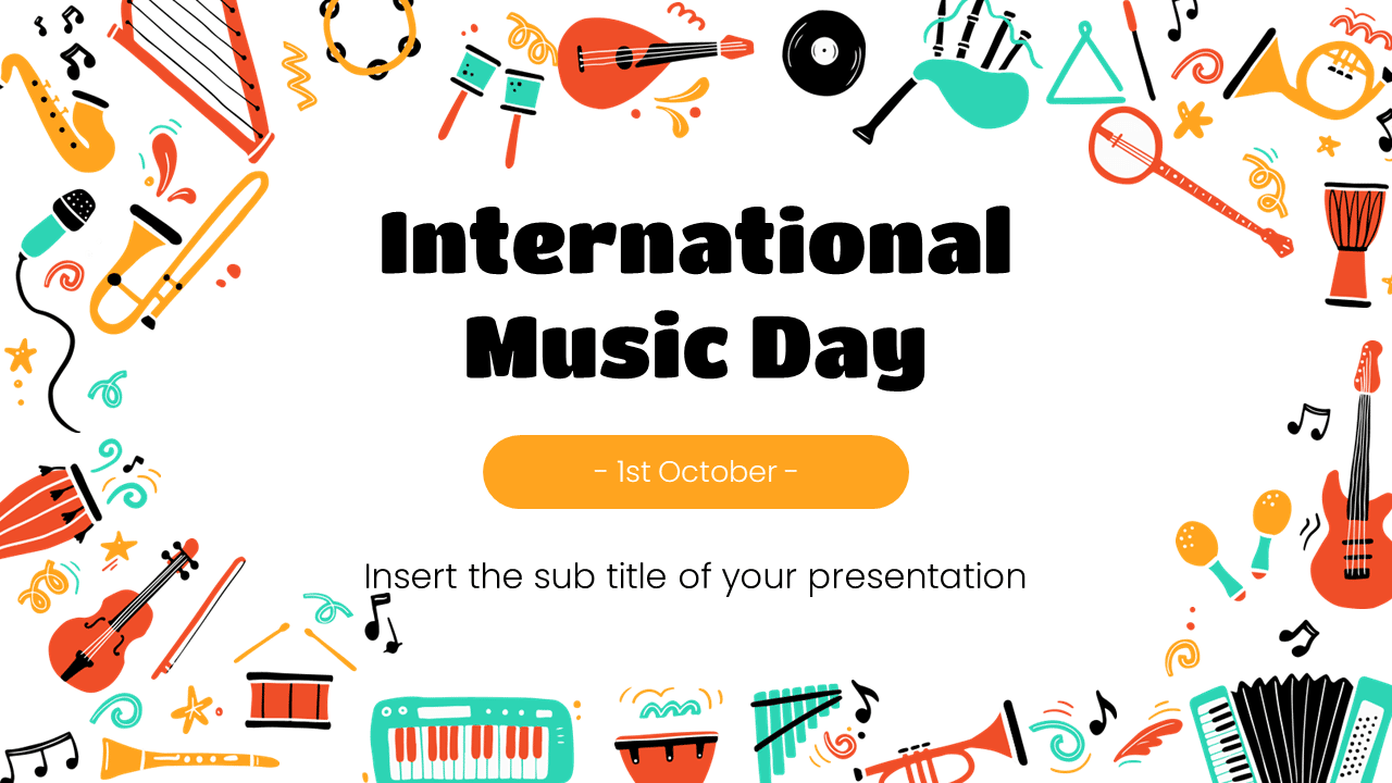 International Music Day Free Google Slides Powerpoint Template