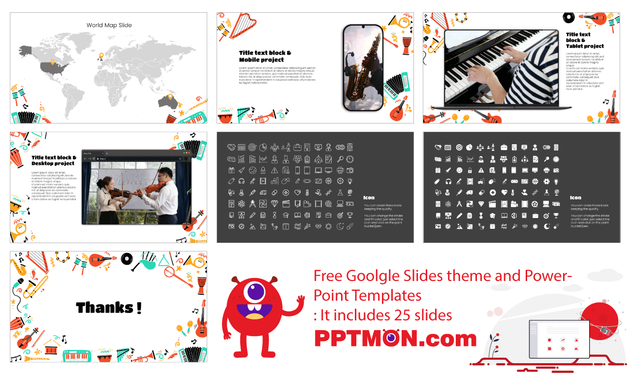 International Music Day Presentation Background Design