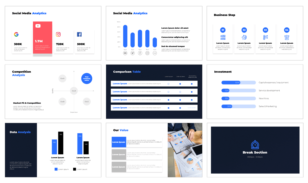 Market Analysis PowerPoint Template Free Download