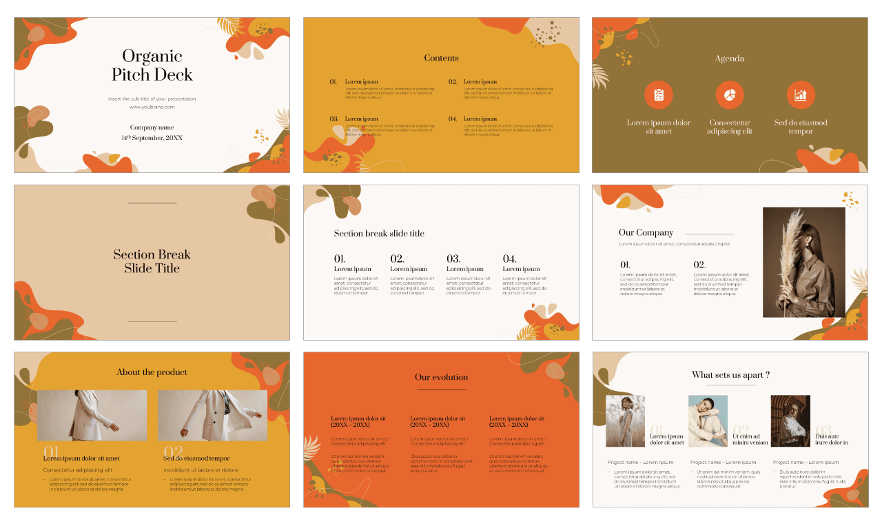 Organic Pitch Deck Free Google Slides Theme Template