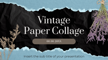 Vintage Paper Collage Free Google Slides PowerPoint Template