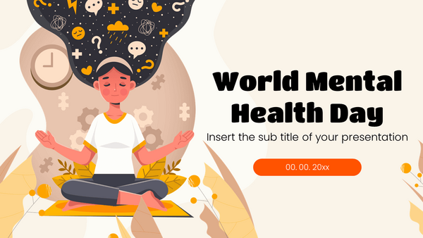 World Mental Health Day Free Google Slides PowerPoint Template