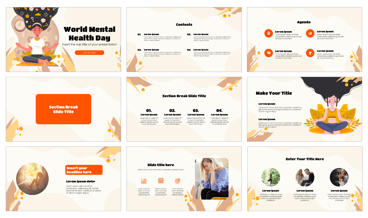 World Mental Health Day Google Slides Theme PowerPoint Template