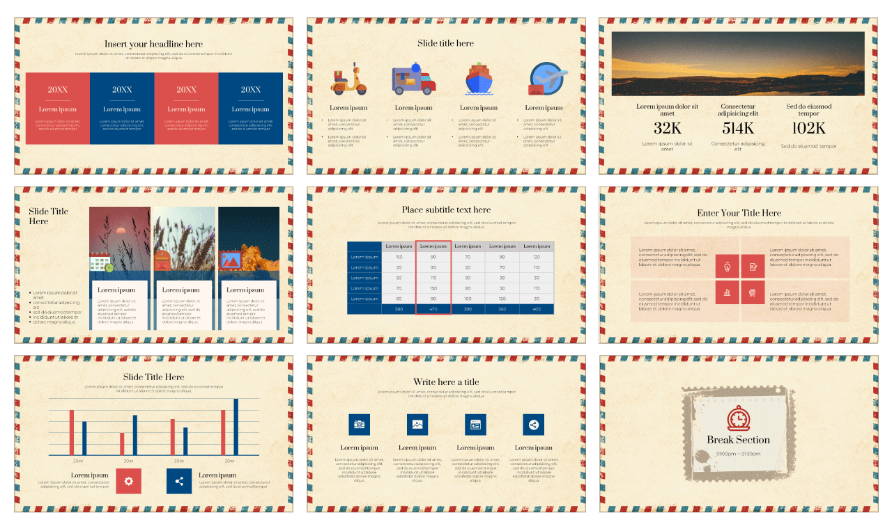 World Post Day Google Slides PowerPoint Template Free Download