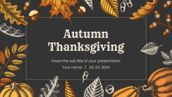 Autumn Thanksgiving MK Plan Google Slides PowerPoint Template