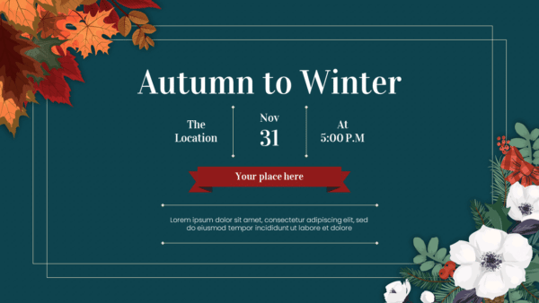Autumn to Winter Free Google Slides Template PowerPoint Theme