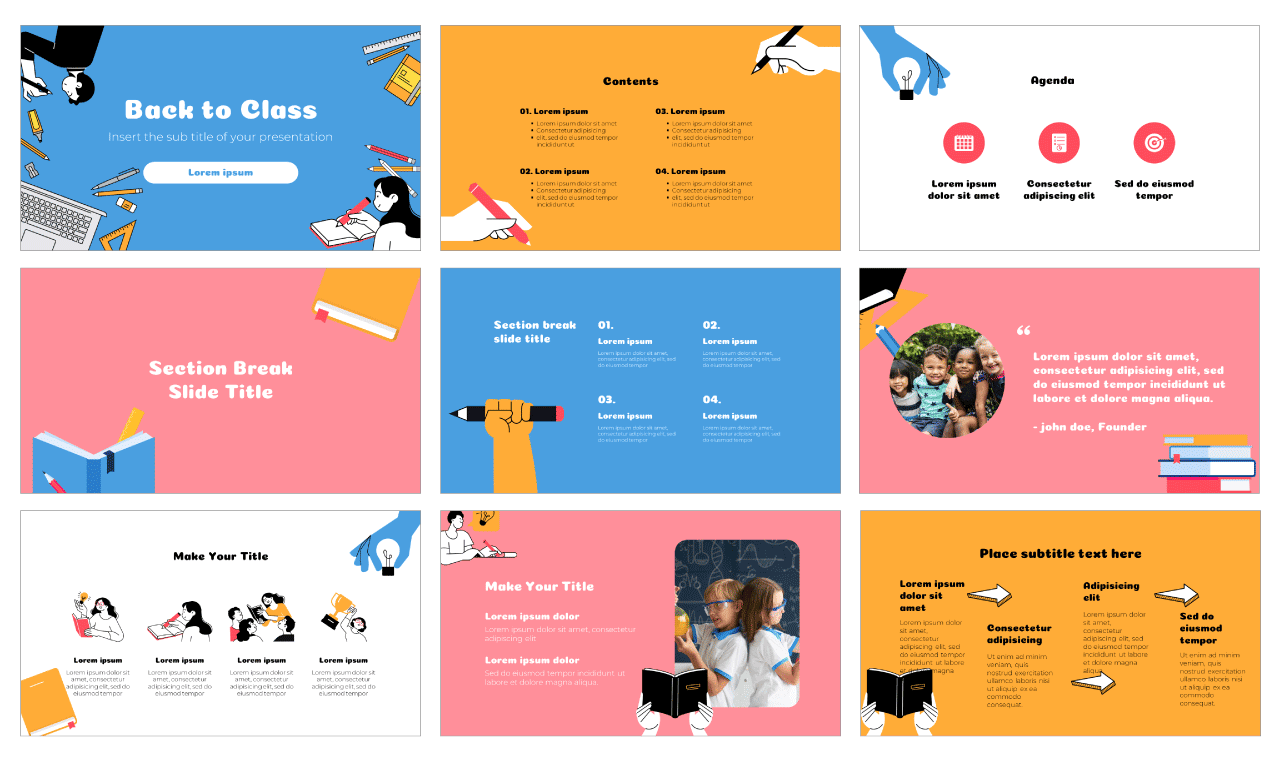 Back to Class Free Google Slides Template PowerPoint Theme