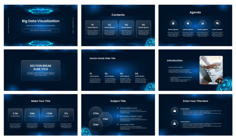 Big Data Free Presentation Template for Google Slides PowerPoint