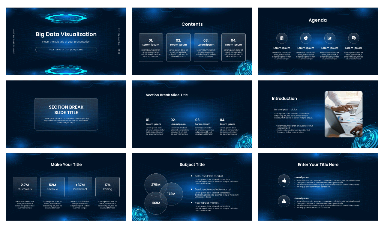 Big Data Free Google Slides Template PowerPoint Theme