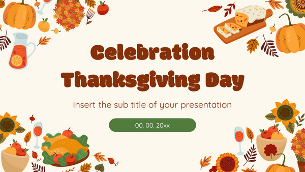 Celebration Thanksgiving Day Google Slides PowerPoint Template