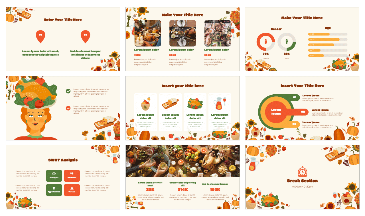 Celebration Thanksgiving Day PowerPoint Template Free Download