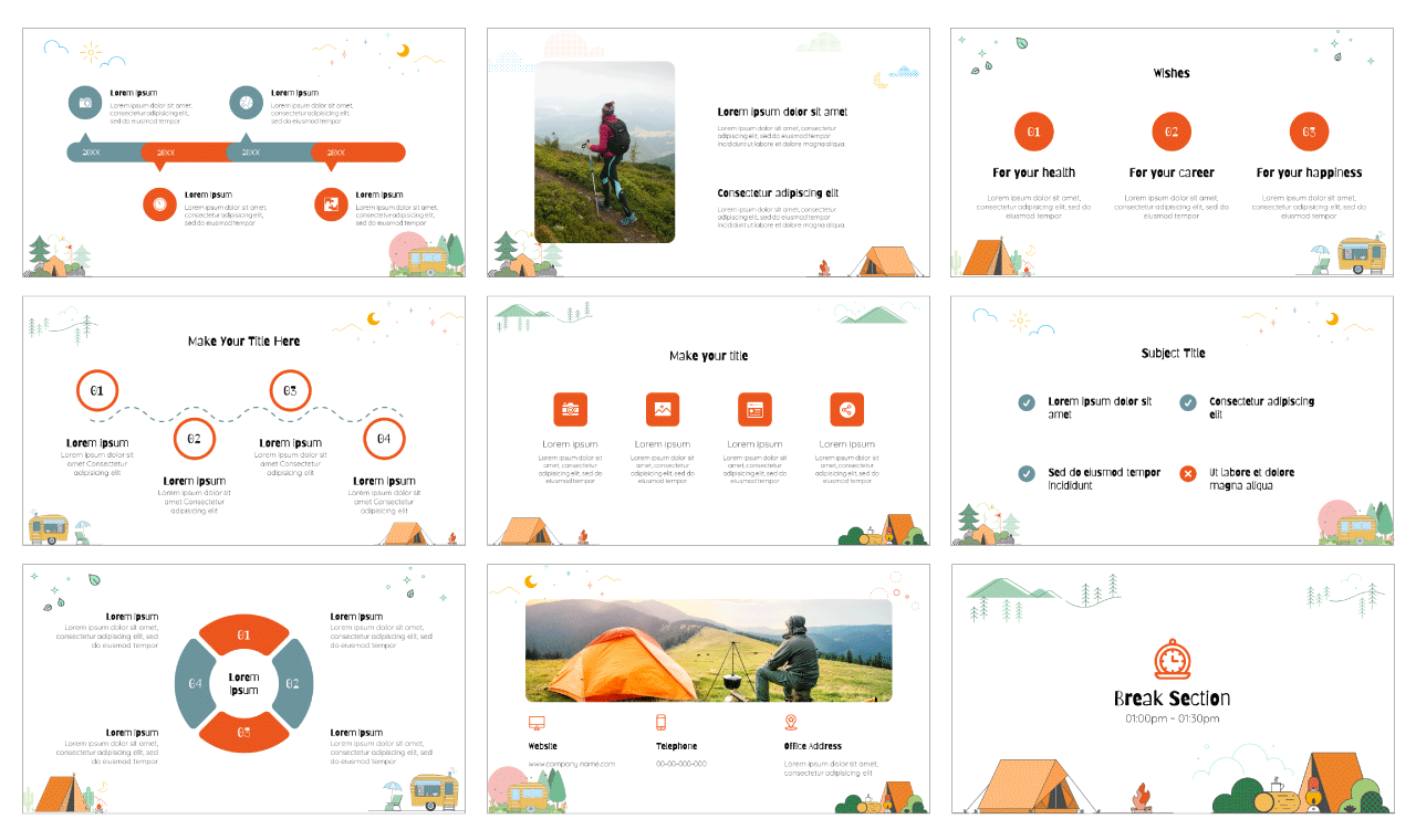 Happy Camping Day Free Google Slides Template