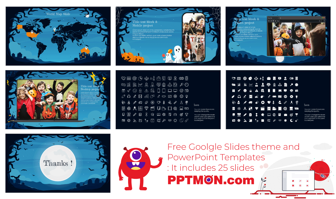 Happy Halloween Greetings Presentation Background Design