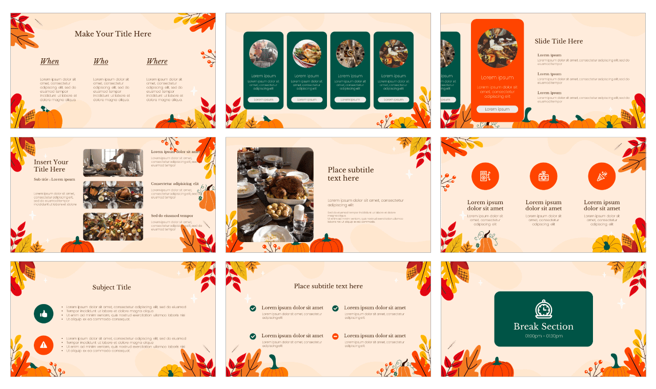 Thanksgiving Greeting Card PowerPoint Template Free Download