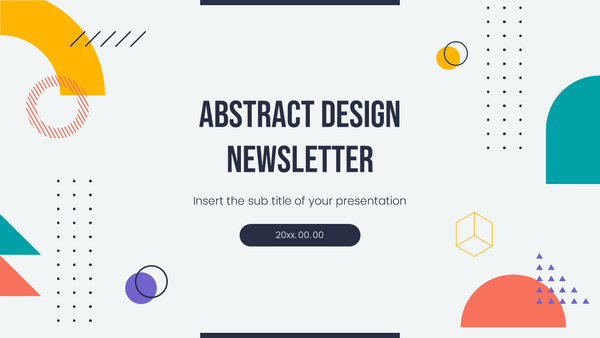 Abstract Design Newsletter Google Slides PowerPoint Template