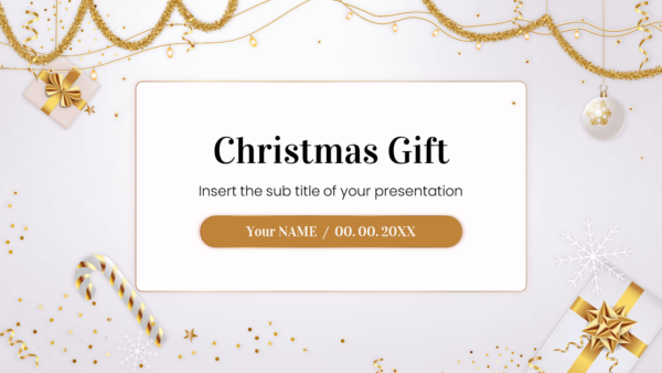 Christmas Gift Free Google Slides Template PowerPoint Theme