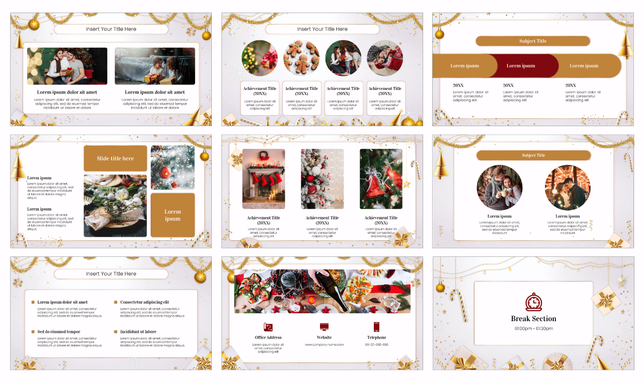 Christmas Gift PowerPoint Template Free Download