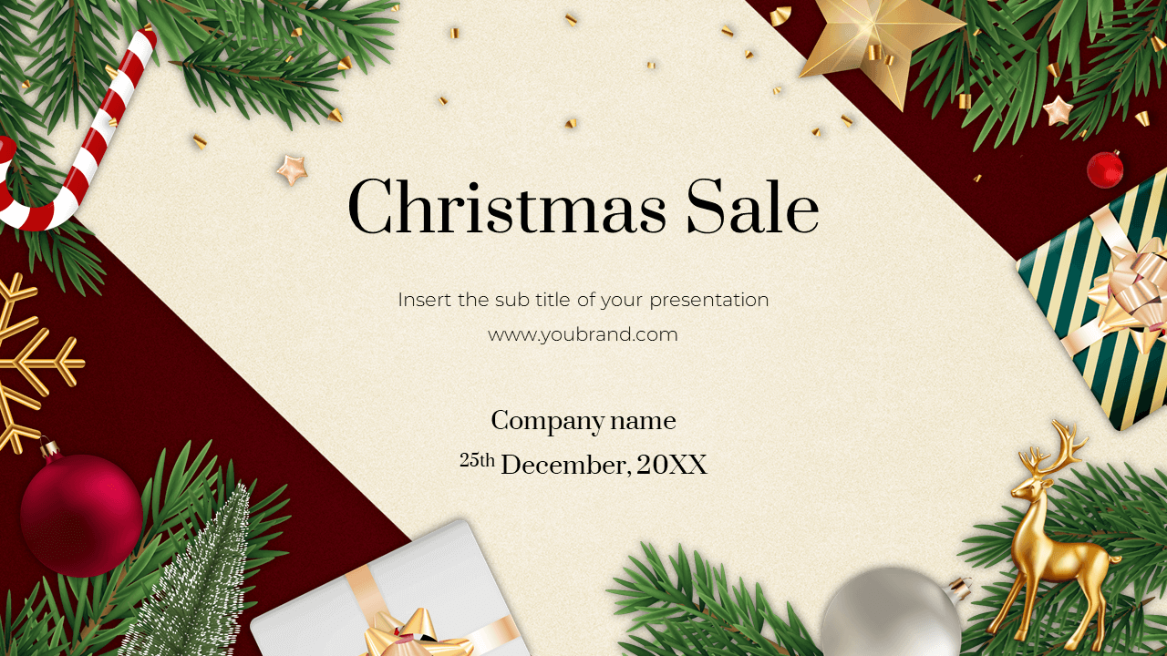 Mẫu slide PowerPoint miễn phí bán hàng Giáng sinh: Giáng sinh là dịp để kinh doanh và tăng doanh số bán hàng. Hãy tận dụng mẫu slide PowerPoint miễn phí bán hàng Giáng sinh để tạo ra những bài thuyết trình sống động và chuyên nghiệp để thu hút khách hàng.