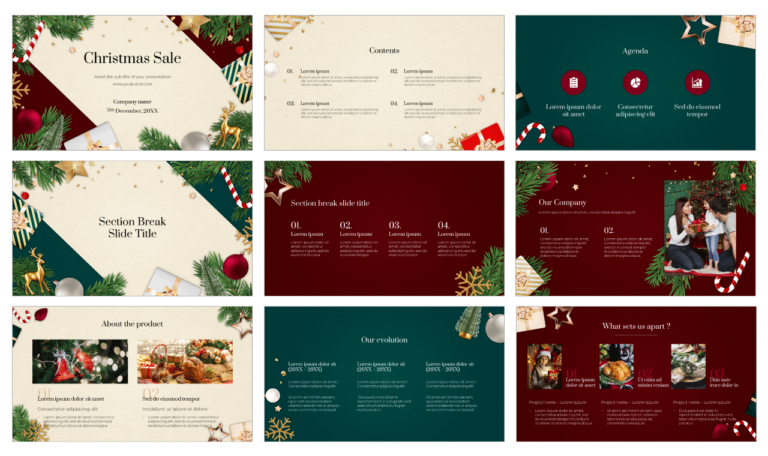 Christmas Sale Free Google Slides Template PowerPoint Theme