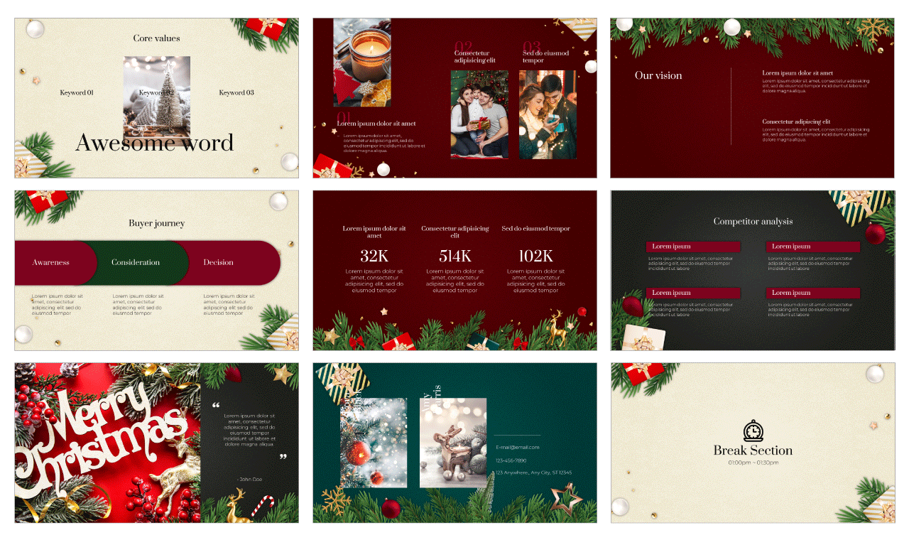 Christmas Sale PowerPoint Template Theme Free Download