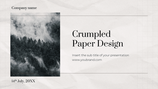 Crumpled Paper Design Free Google Slides PowerPoint Template