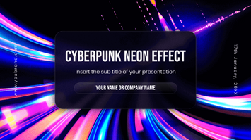 Cyberpunk Neon Effect Free Google Slides PowerPoint Template
