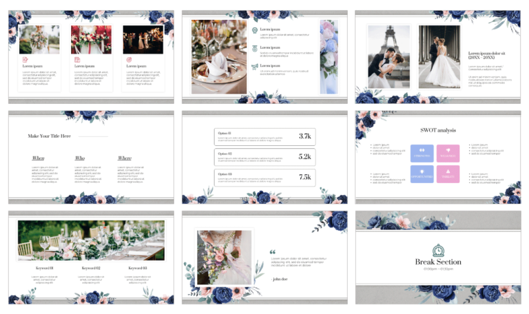 Elegant Floral Newsletter Free Google Slides PowerPoint Template