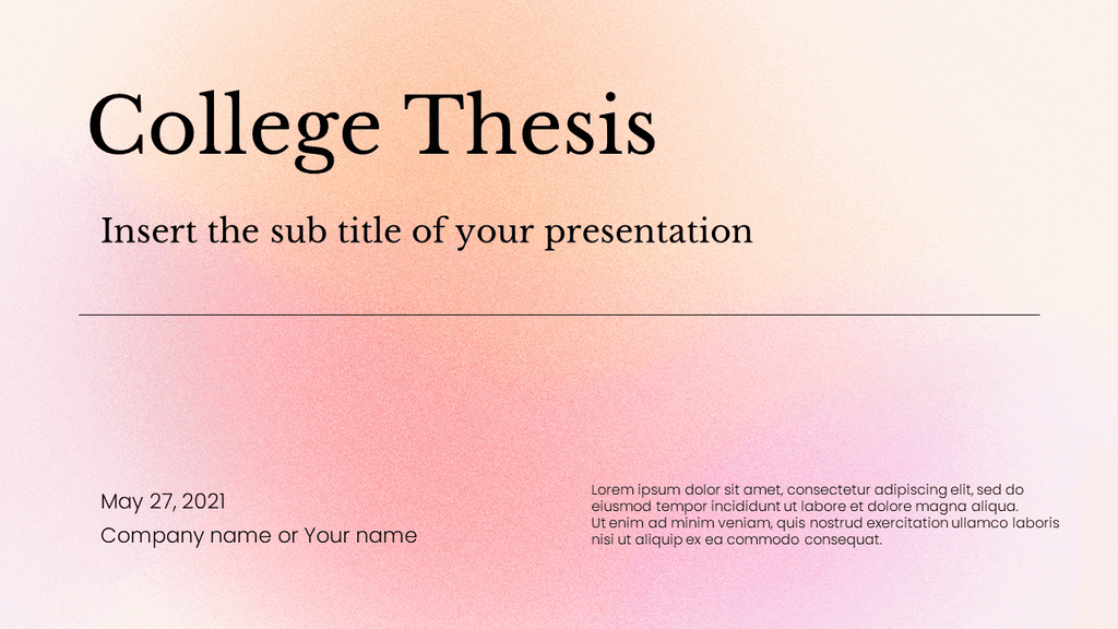 Minimal presentation - Free PowerPoint templates Google Slides theme