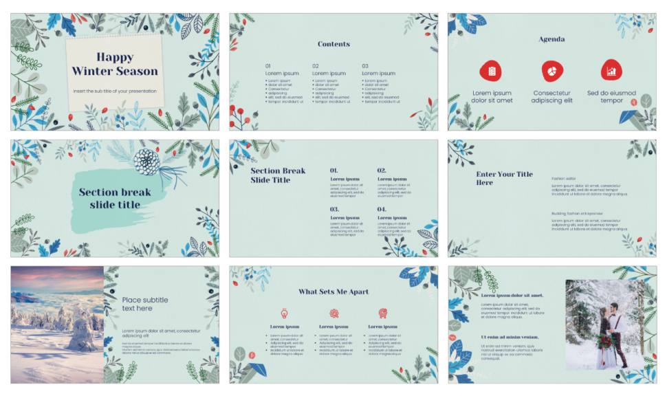 Happy Winter Season Free Google Slides PowerPoint Template