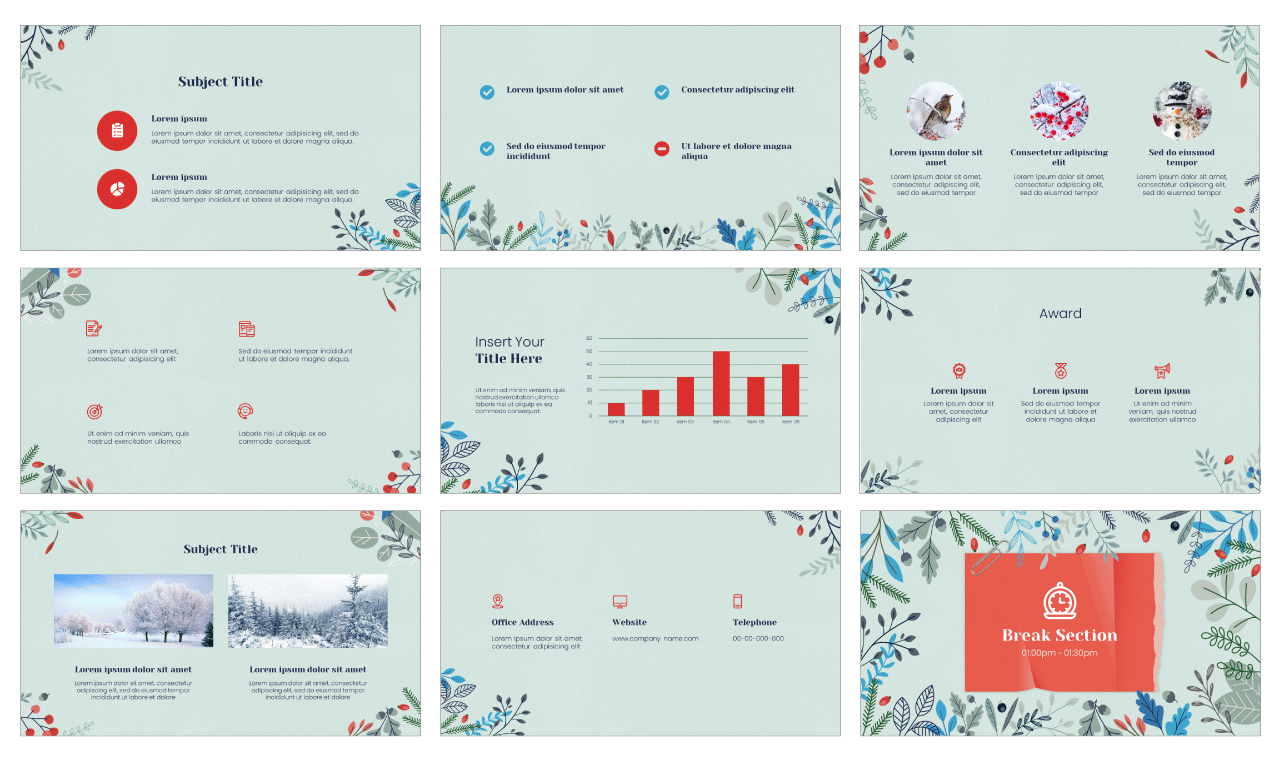 Happy Winter Season PowerPoint Template Free Download
