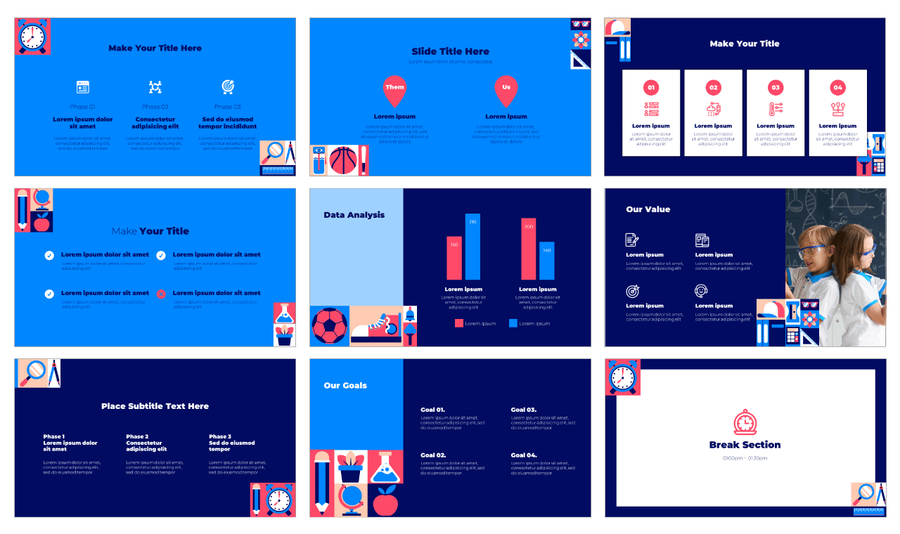 Learning Activities PowerPoint Template Free Download