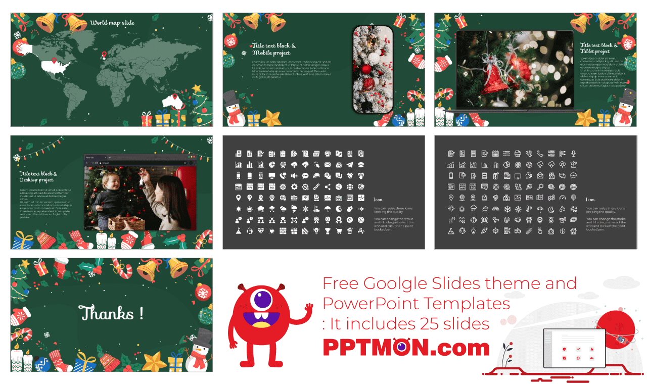 Merry Christmas Presentation Background Design