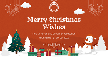 Merry Christmas Wishes Design for Google Slides and PowerPoint