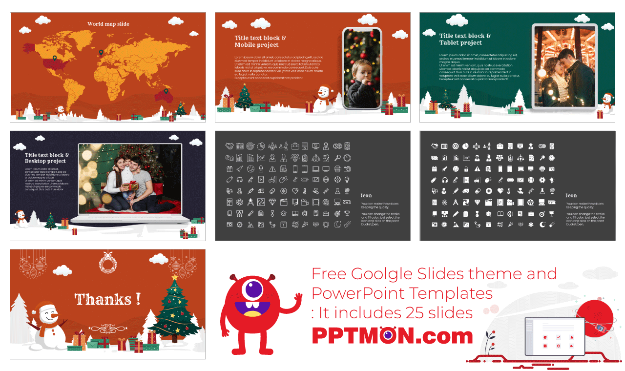 Merry Christmas Wishes Presentation Background Design