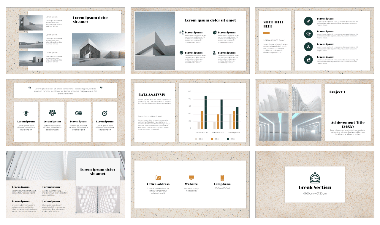 Terrazzo Texture Company Profile Free Google Slides Theme