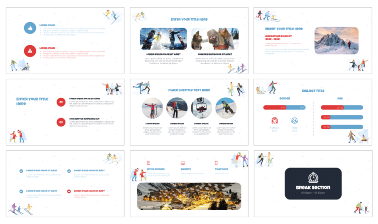 Winter Leisure Free PowerPoint Template Google Slides Theme