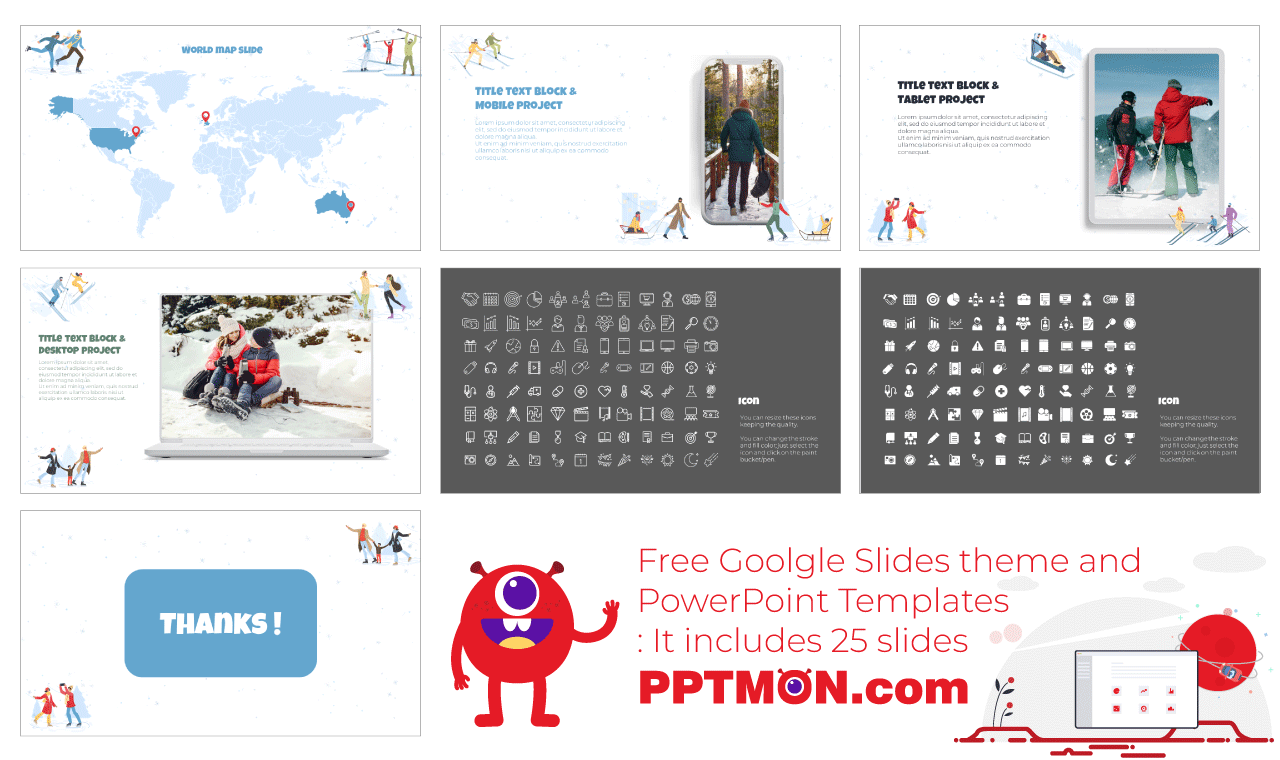 Winter Leisure PowerPoint Template Free Download