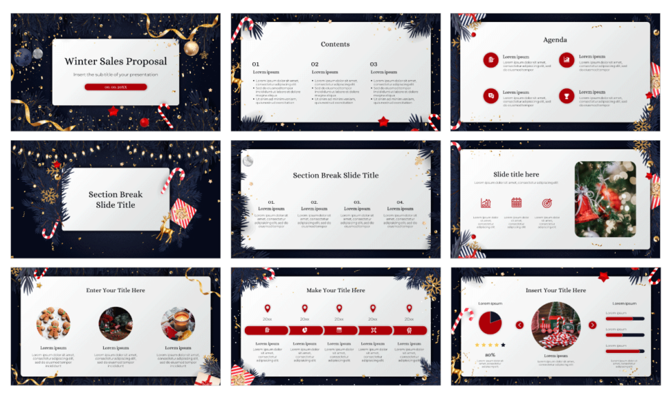 Winter Sales Proposal Free Google Slides PowerPoint Template